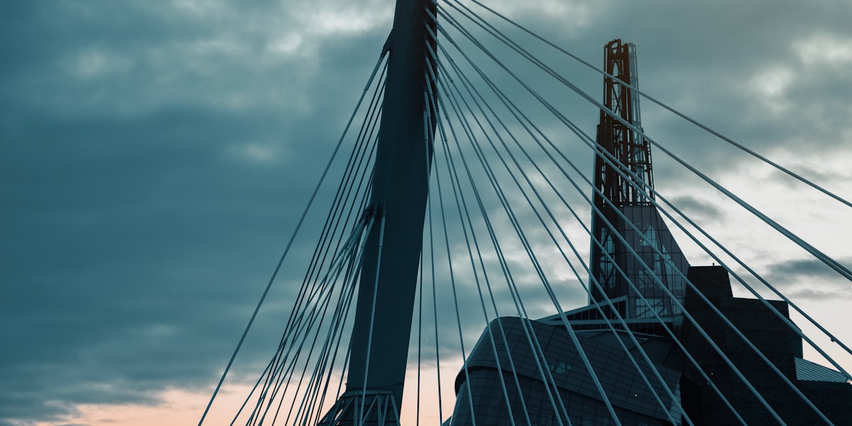 The Forks Market with the Red and Assiniboine Rivers converging